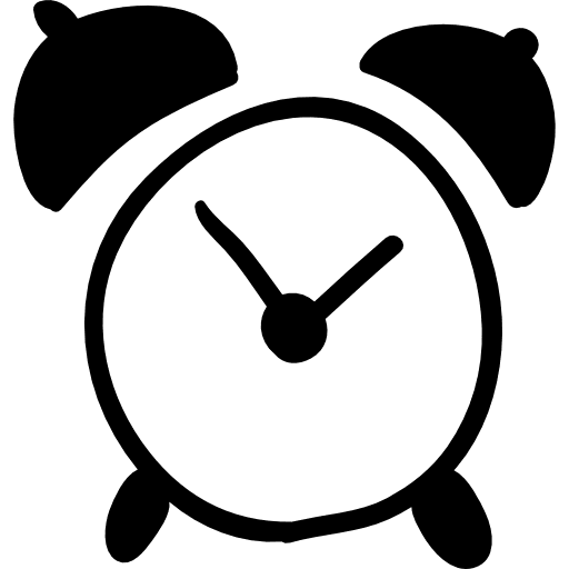 Alarm clock hand drawn tool hand drawn circular alarm icon