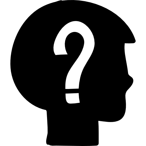 Doubt in head bald filled how icon