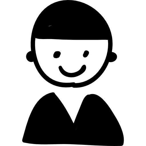 Woman hand drawn people persons icon