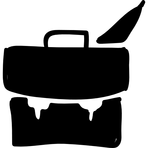 Hand bag filled tool education filled hand drawn icon