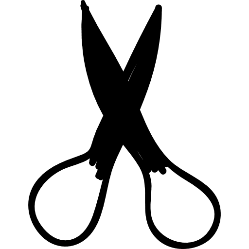 Scissors opened hand drawn tool opened hand drawn education icon