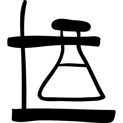 Flask hand drawn container flask science hand drawn icon