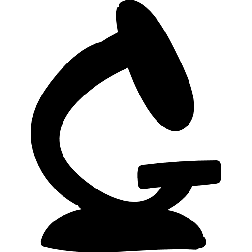 Microscope hand drawn observation tool education hand drawn microscope icon