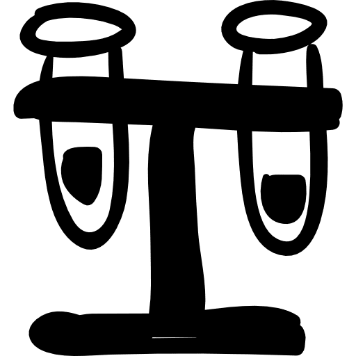 Science experiment hand drawn test tubes couple science hand drawn containers icon