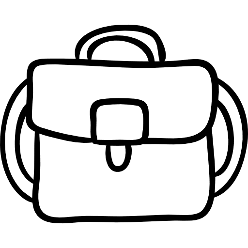 Bag hand drawn outline outlined bags education icon