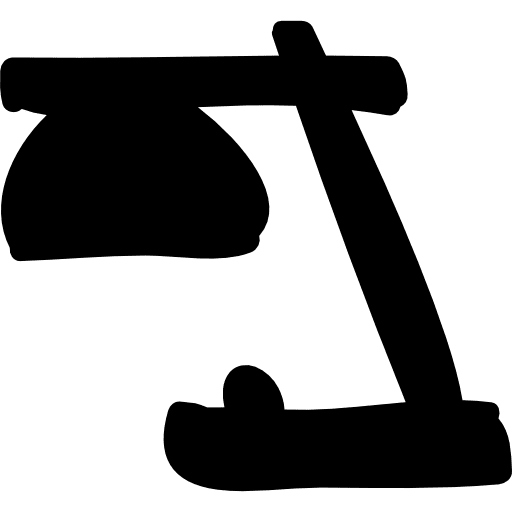Lamp silhouette hand drawn education tools icon