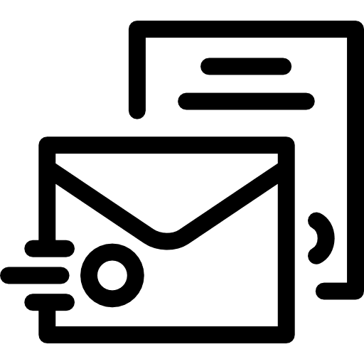 Acceptance or rejection of a letter certificate message mail icon