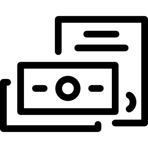 Tuition and fees classes bill payment icon