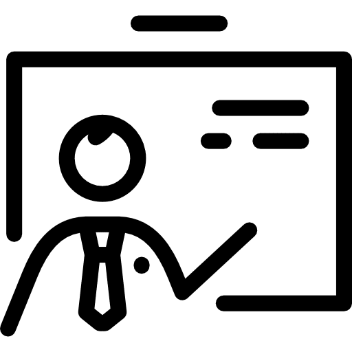 University lecture class blackboard education icon