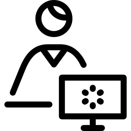 Distance courses classes computer screen college icon