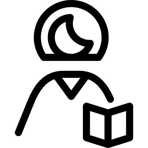 Female student education reader student icon