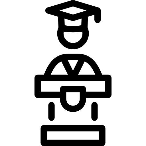 Graduation ceremony university college graduate icon