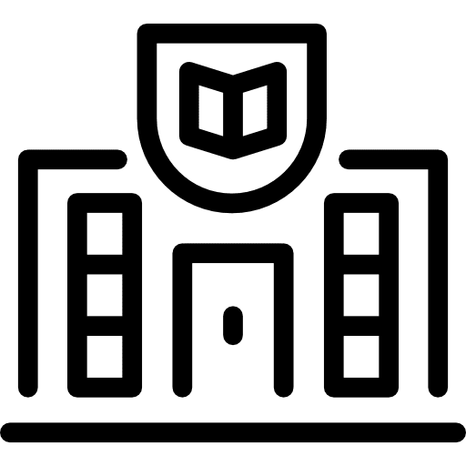 Library building book buildings reading icon