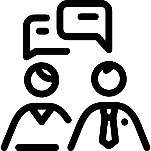 Professor consultation teacher speech bubble teaching icon