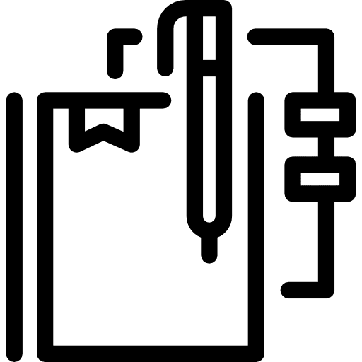 Study tools pen education pencil icon