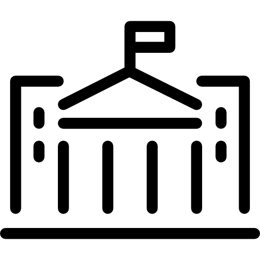 University building monument flag buildings icon