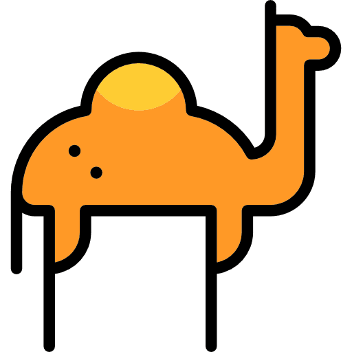 Dromedary mammal humps desert icon