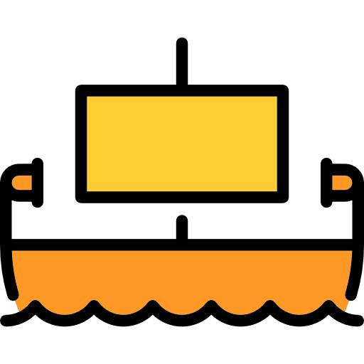 Boat navigation egyptian transport icon