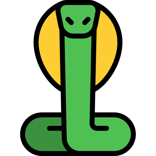 Cobra poison snake animals icon