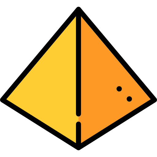 Pyramid monuments architectonic pyramid icon