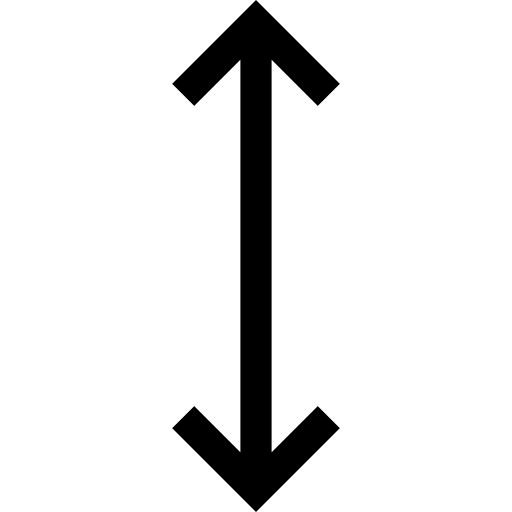Double arrow vertical orientation double arrow icon
