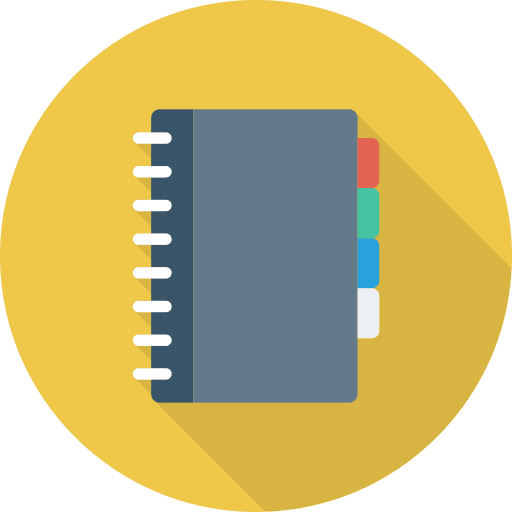 Agenda phone number notebook communications icon