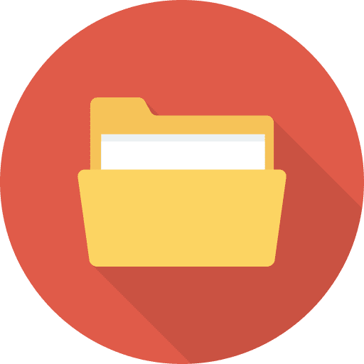 Folder records files and folders interface icon