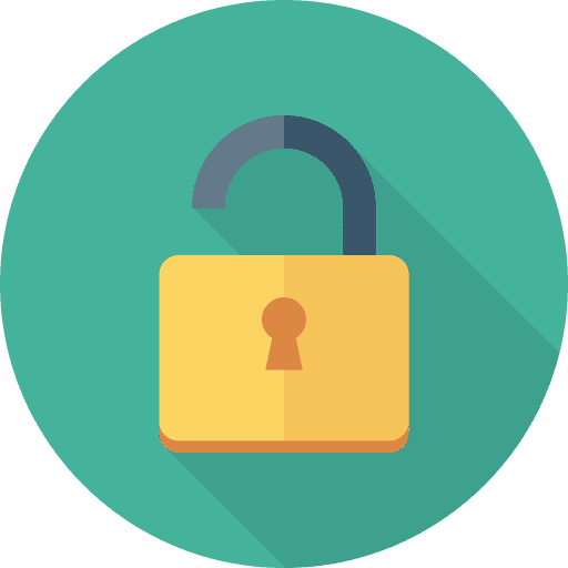 Unlock security unlock secure icon