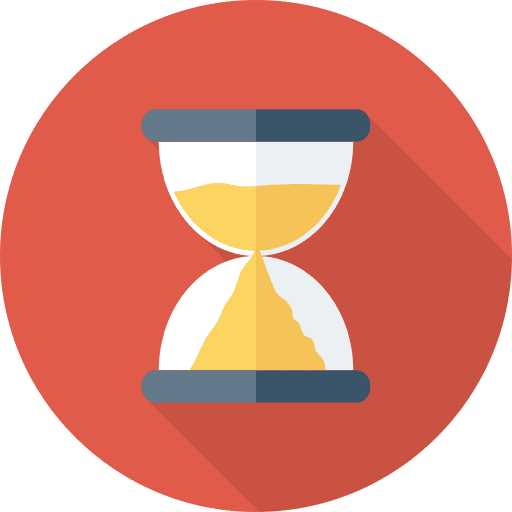 Hourglass waiting time and date time icon