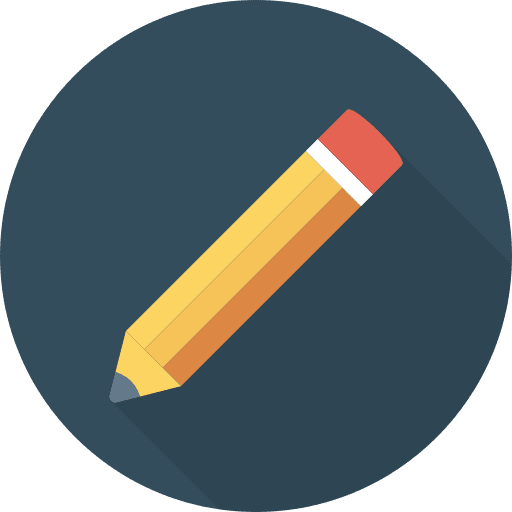 Pencil writing tools and utensils draw icon