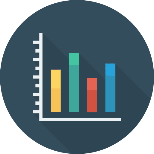 Bar chart business stats bar graph icon