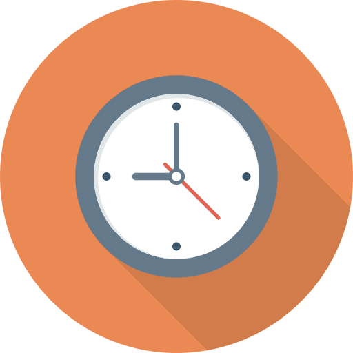 Clock tool watch time and date icon