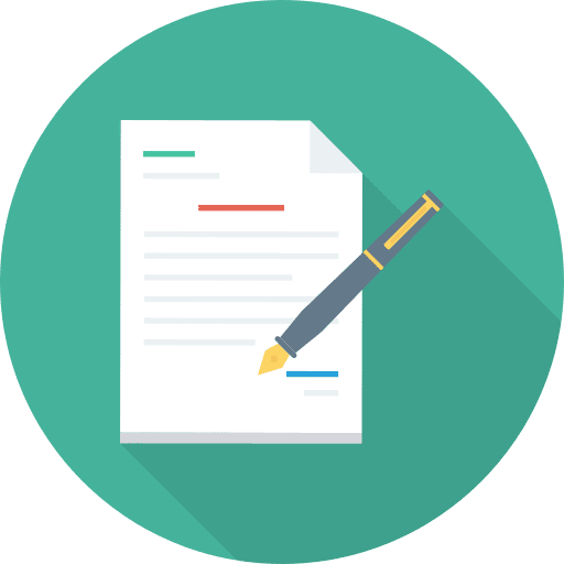 Contract files and folders pencil document icon