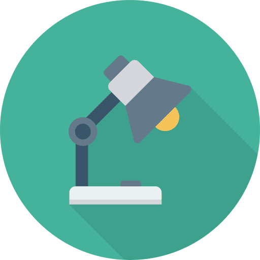 Desk lamp electronics tools and utensils illumination icon