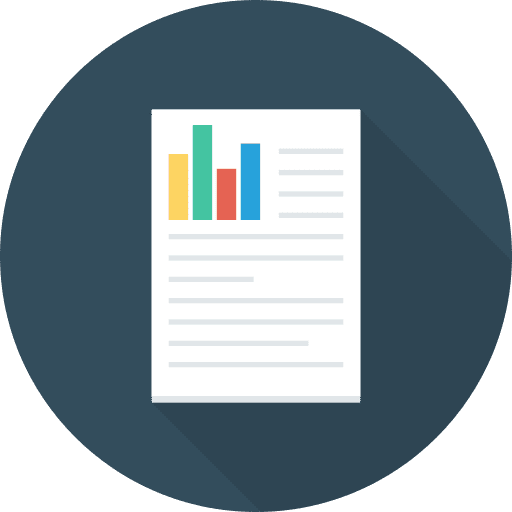 Analytics bar chart business statistics icon