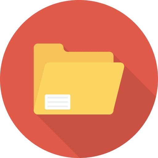 Folder file storage interface office material icon