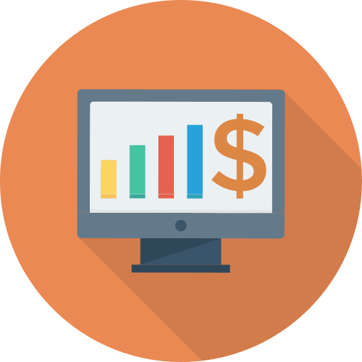 Monitor analytics monitor dollar icon
