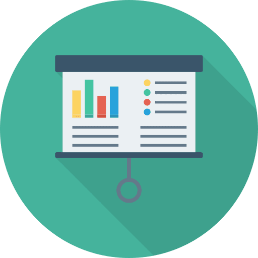 Presentation bars business chart icon