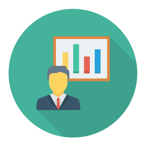 Presentation stats business and finance business presentation icon