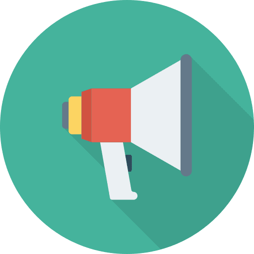 Advertising business and finance speaker advertising icon