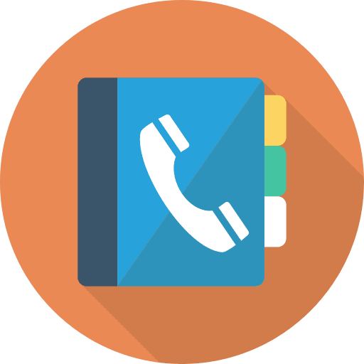 Agenda phone number telephone agenda icon
