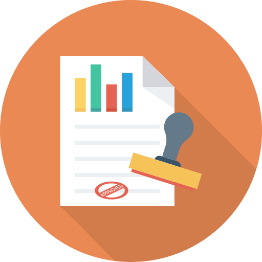 Analytics bar chart business report icon