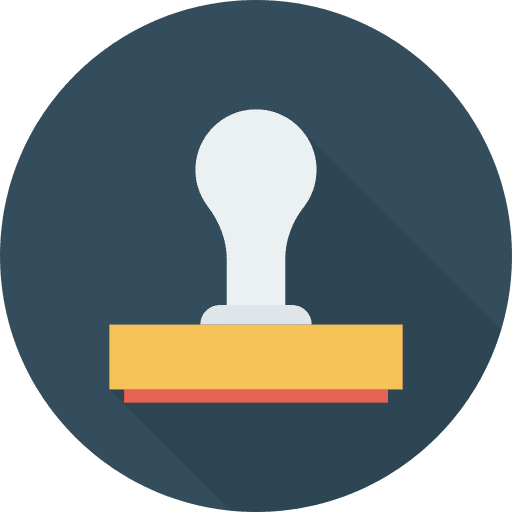 Stamp certificate stamp sign icon