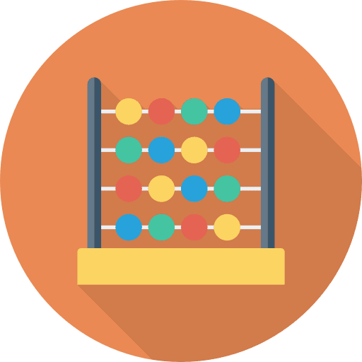 Abacus mathematics tools and utensils abacus icon