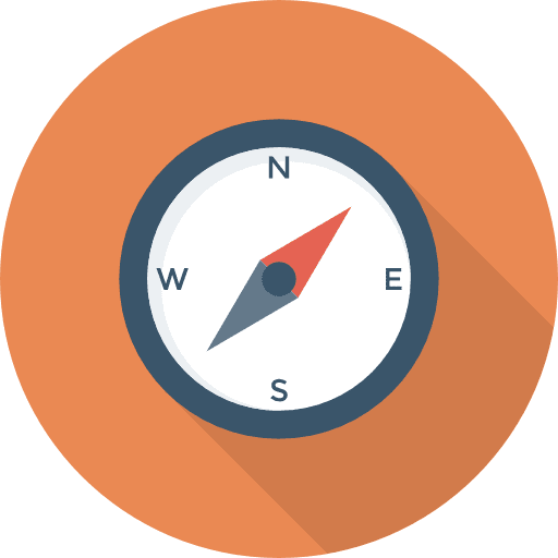 Compass interface maps and location cursor icon
