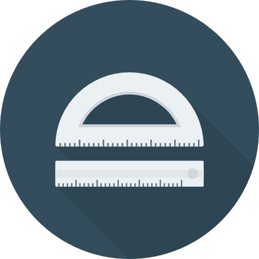 Protractor edit tools rule ruler icon