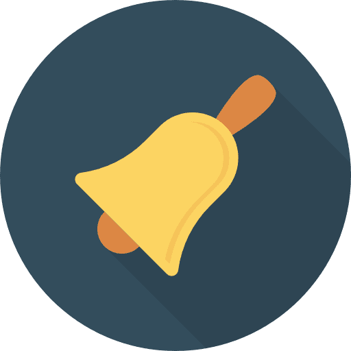 Bell education alarm alert icon