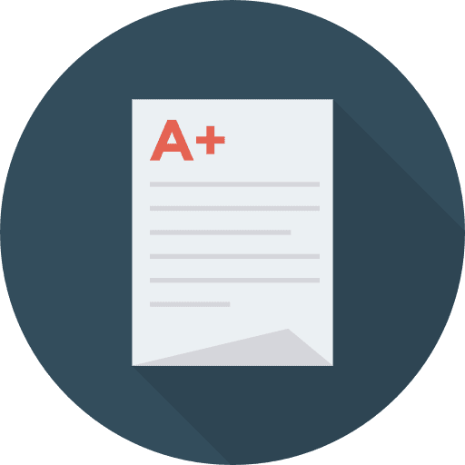 Exam education file document icon