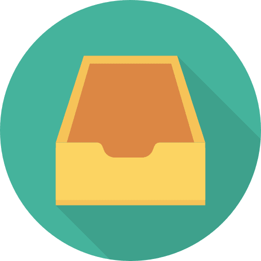 Inbox filing cabinet interface archive icon