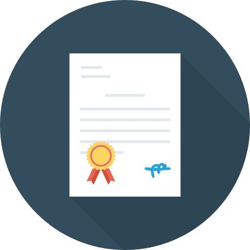 Contract patent degree interface icon